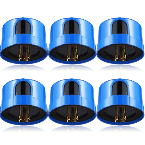 Macarrie twist-lock photocell close-up for dusk-to-dawn outdoor lighting control.