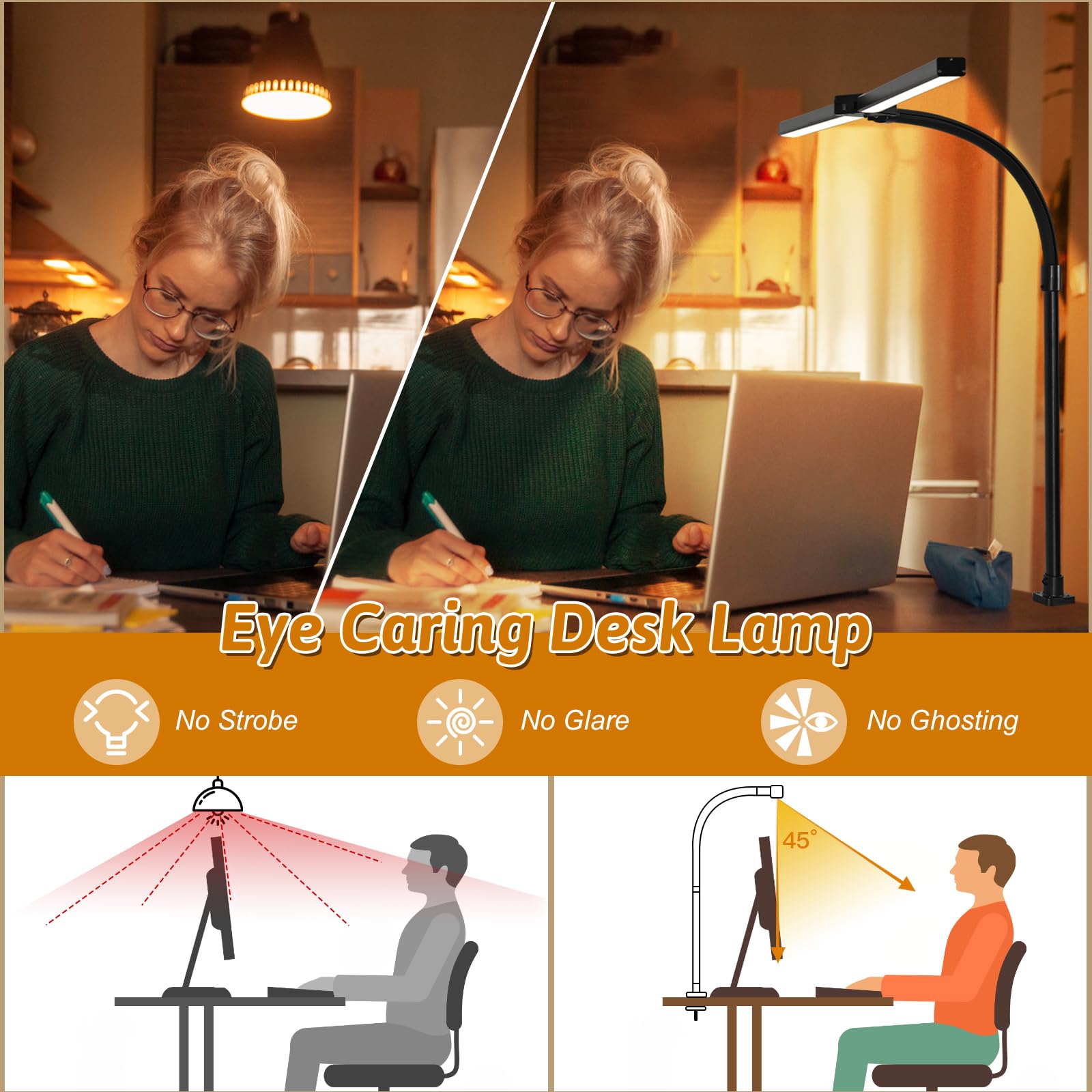 MACASA color temperature and dimming offer customizable ambience for work or reading.