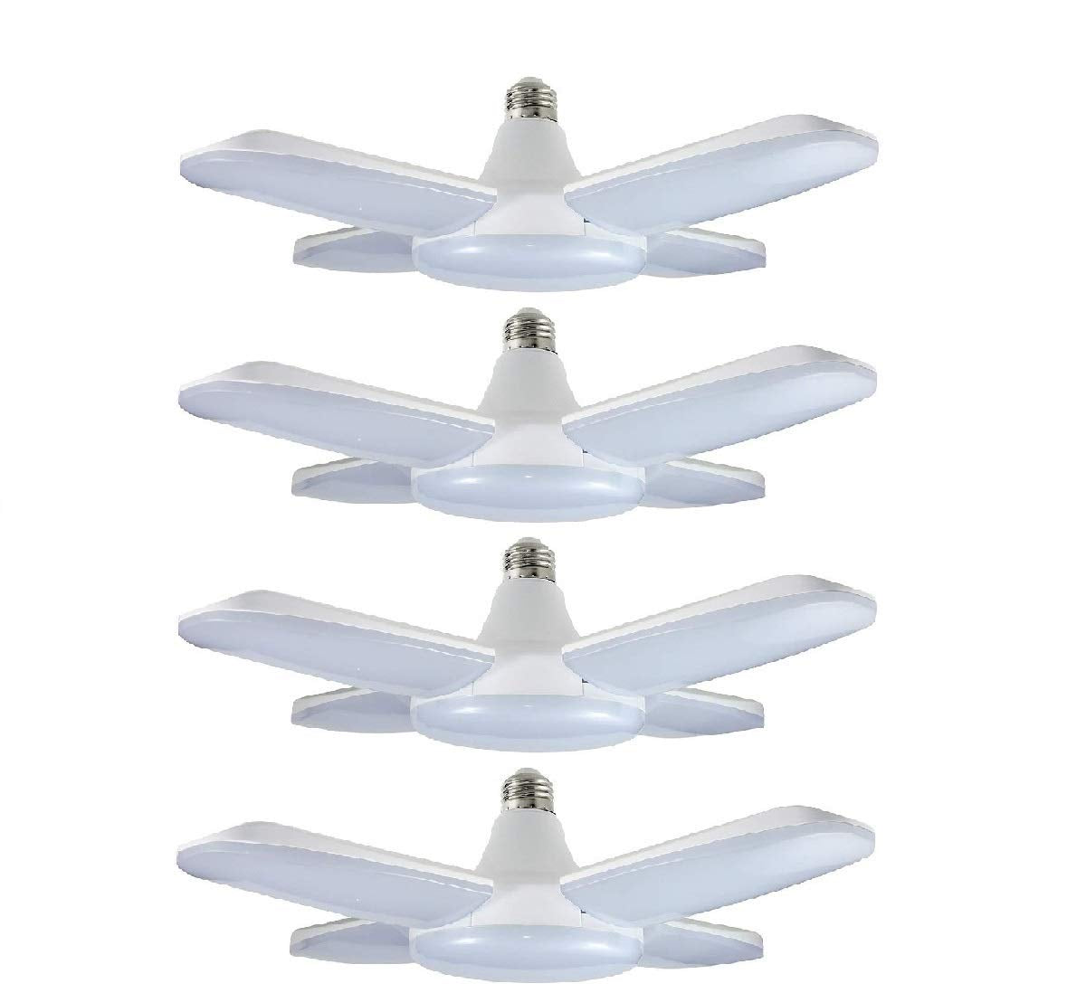MACGO four-pack LED garage lights illuminate wide spaces with 6000lm output