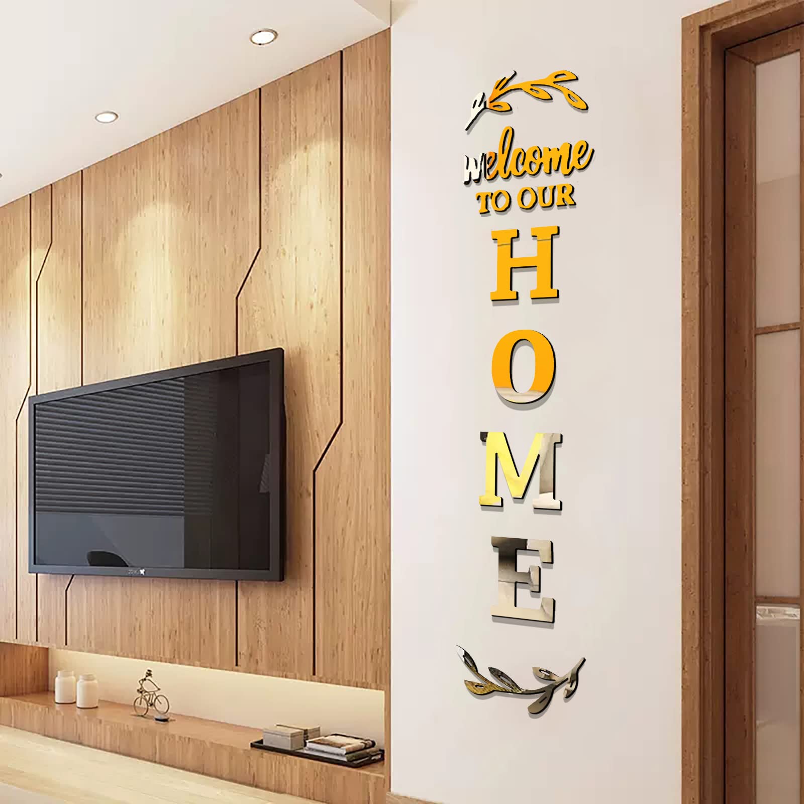 Machoose entryway sign enhances foyer appeal and first impressions.