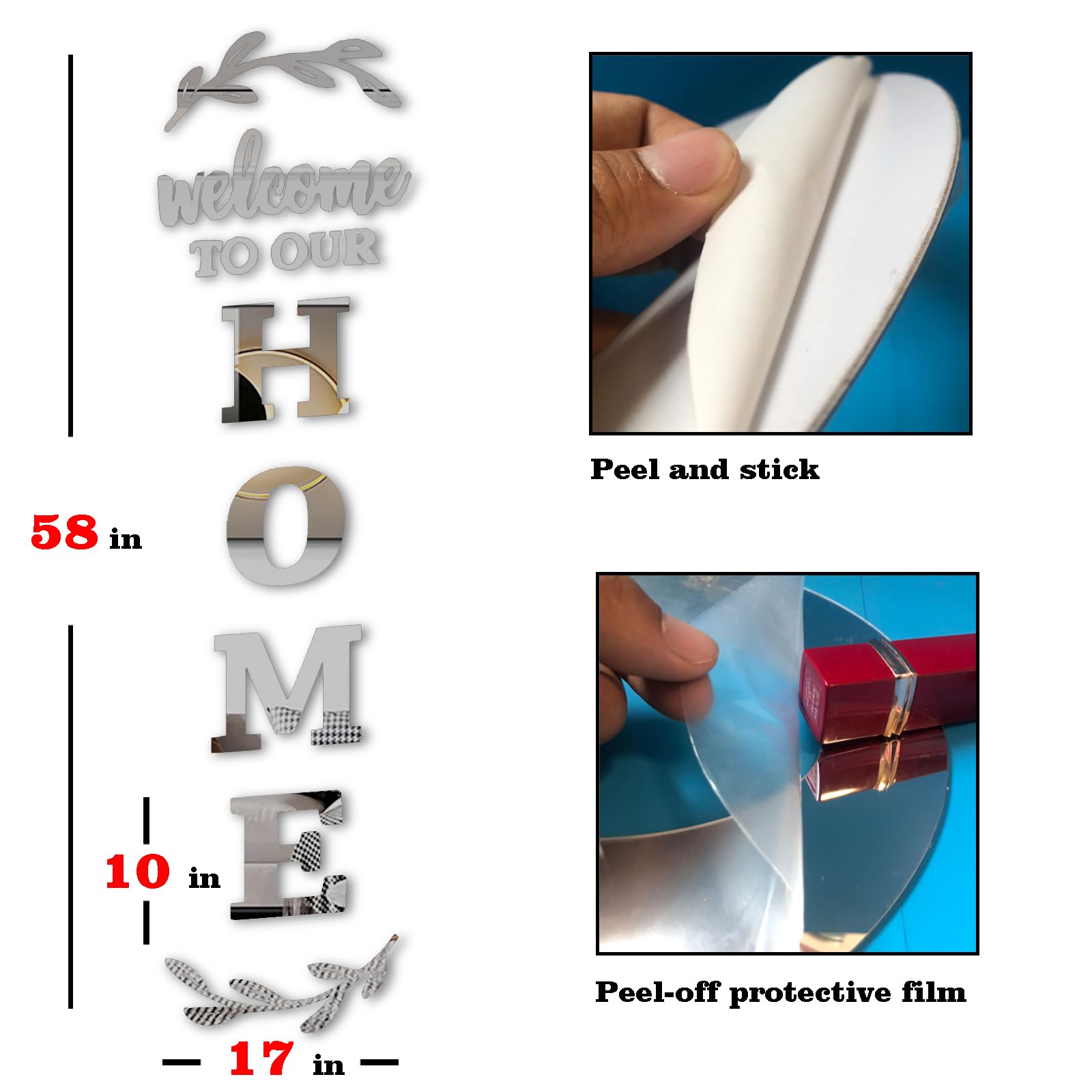 Machoose shatterproof acrylic; lightweight design for safe homes.