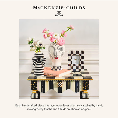MACKENZIE-CHILDS gift-ready lamp makes a thoughtful housewarming or wedding present.