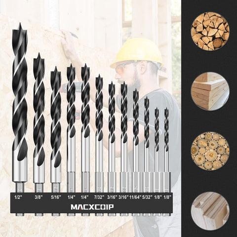 MACXCOIP 12-piece set with varied sizes ready for cabinetry projects