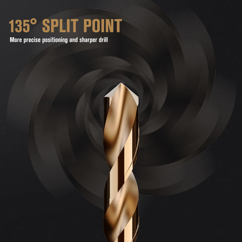 MACXCOIP cobalt drill bit set letter-size bits for versatile projects.