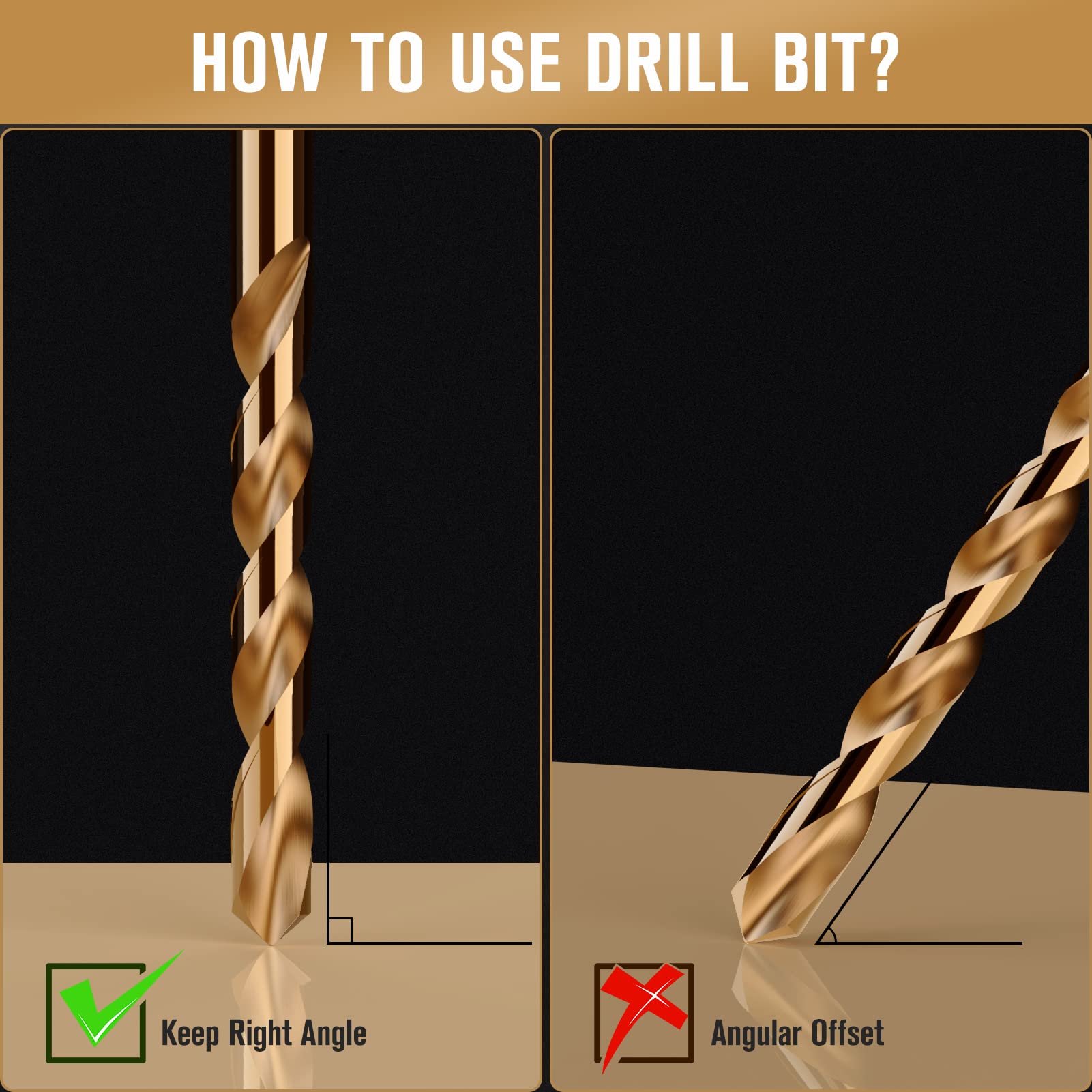 MACXCOIP cobalt drill bit set number-size bits for fine tuning.