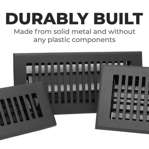 Adjustable steel dampers guide airflow for customizable comfort.