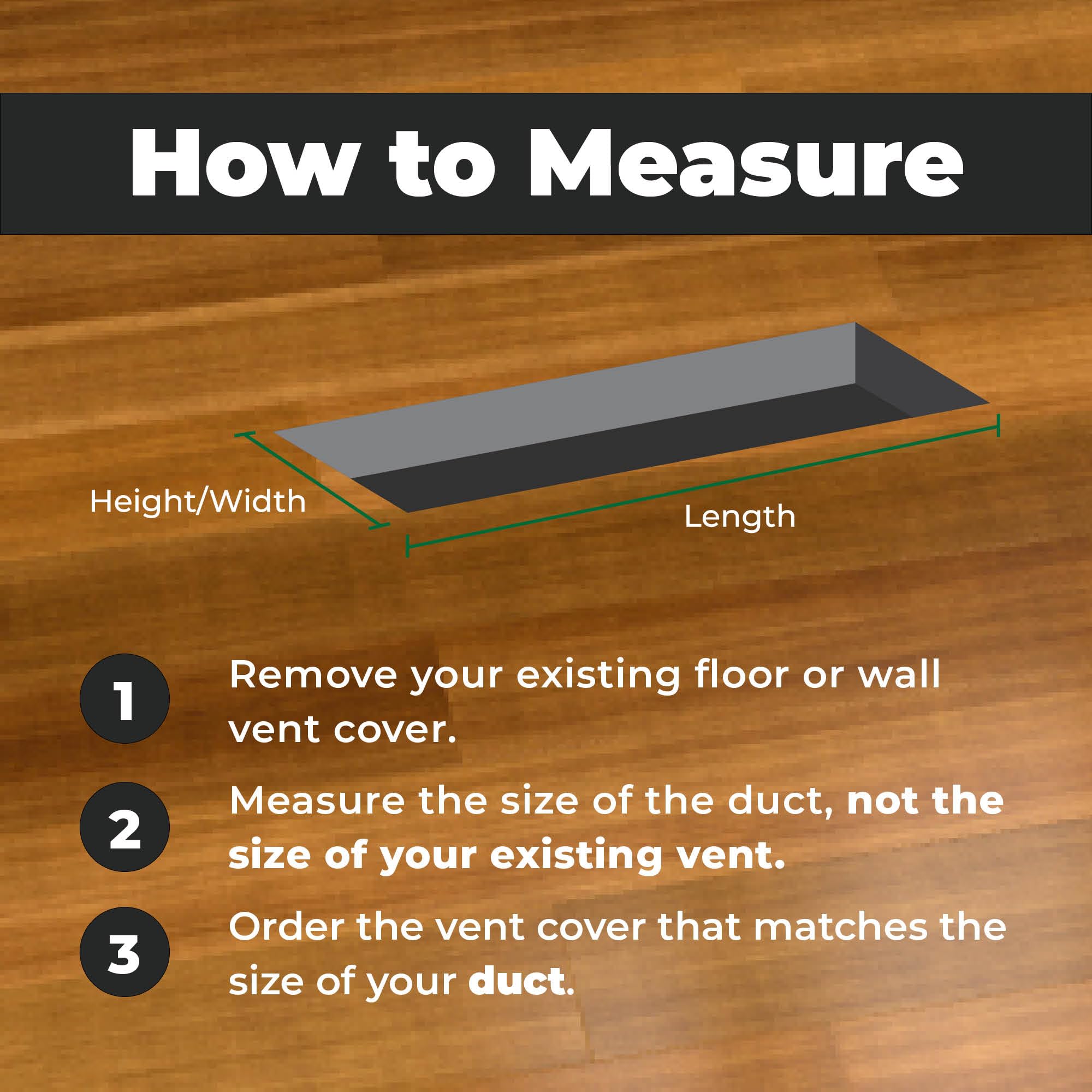 Rugged floor vent cover withstands high-traffic spaces.