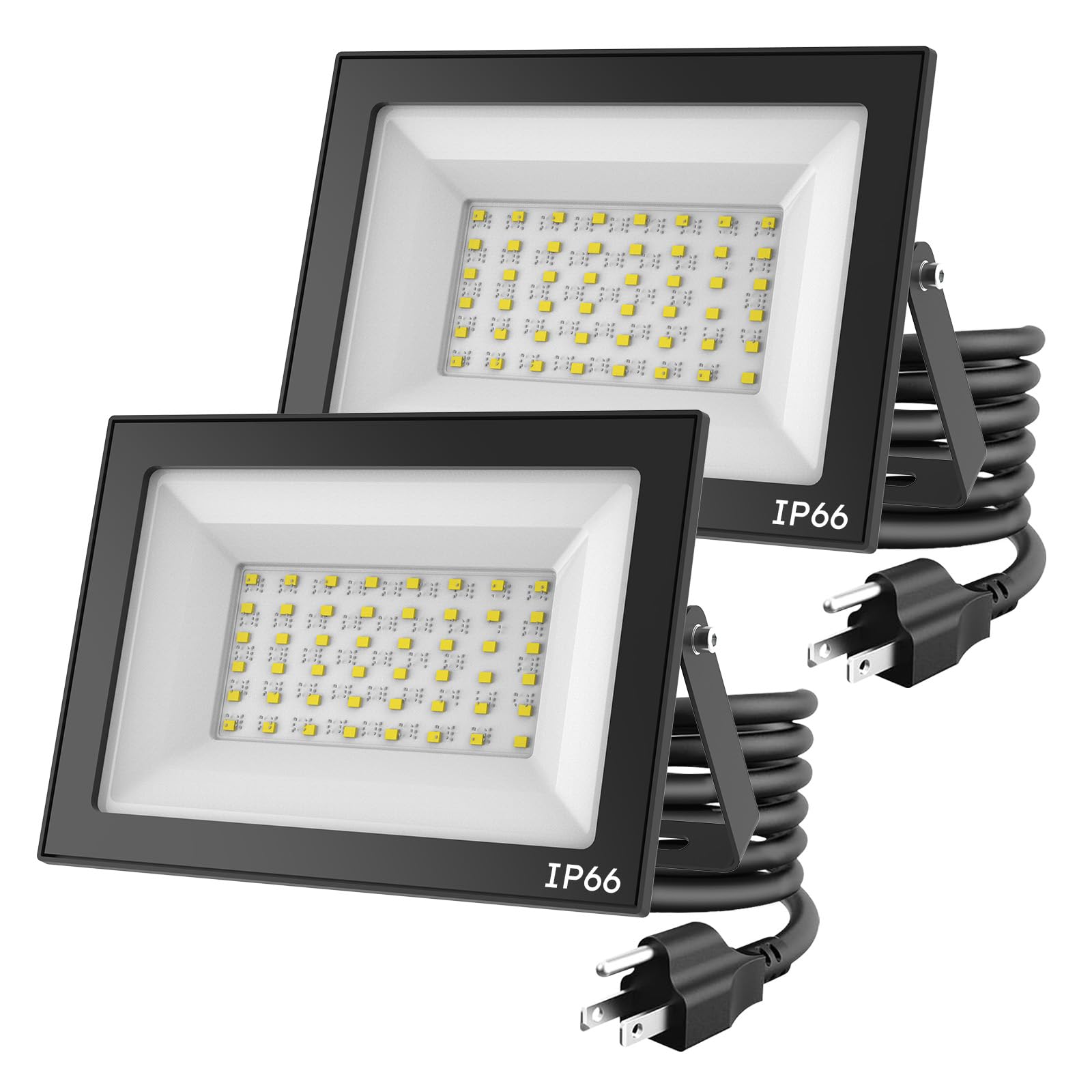 Madewell Living 2-Pack flood light ready for wall mounting improves outdoor visibility.