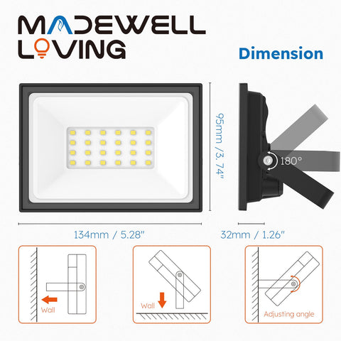 Madewell Living energy-saving outdoor light reduces power usage.