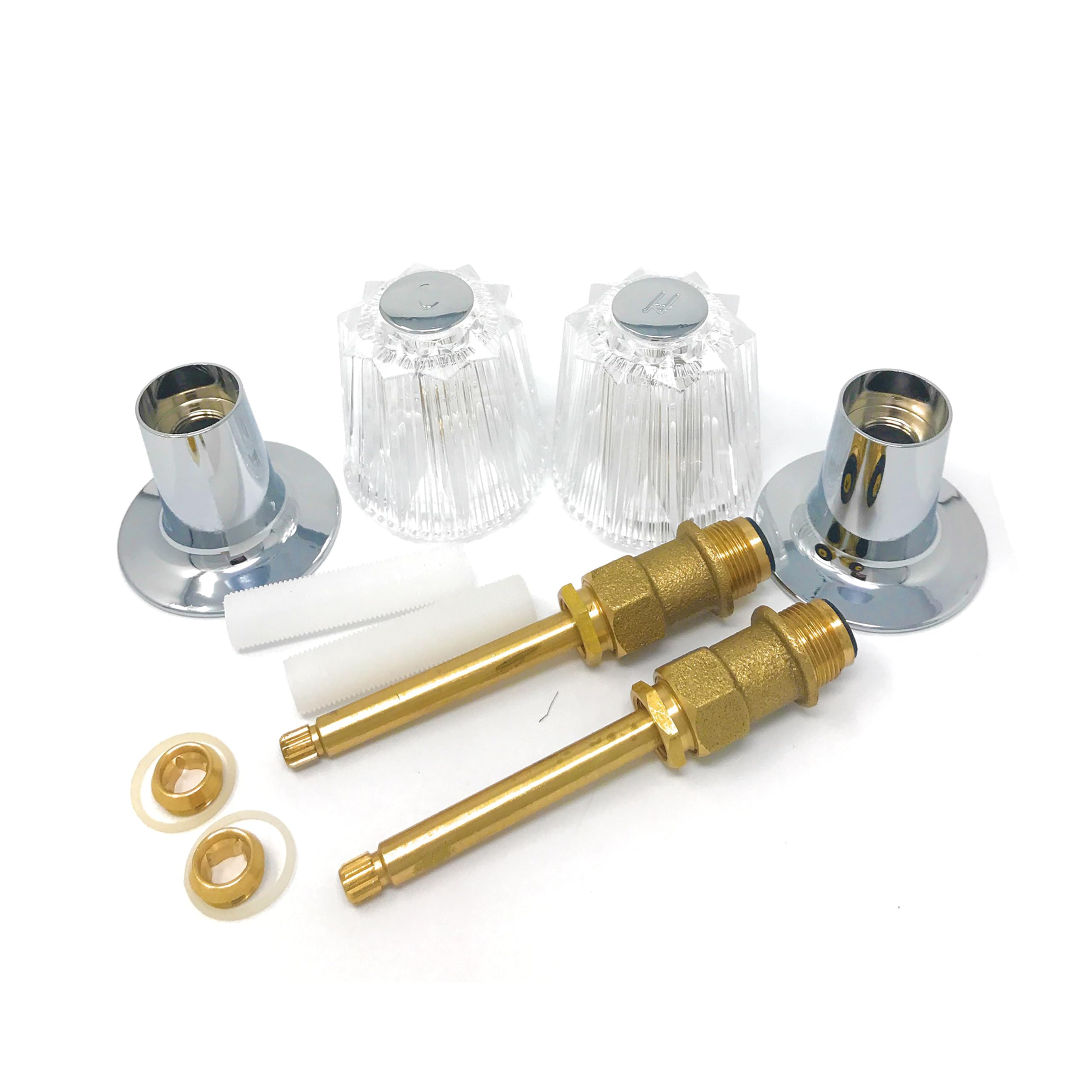 MADOL trim kit with clear acrylic handles for Price Pfister compatibility, improving replacement options.