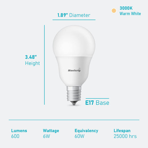 Maelsrlg 600 lumens warm white 3000K for cozy ambiance.