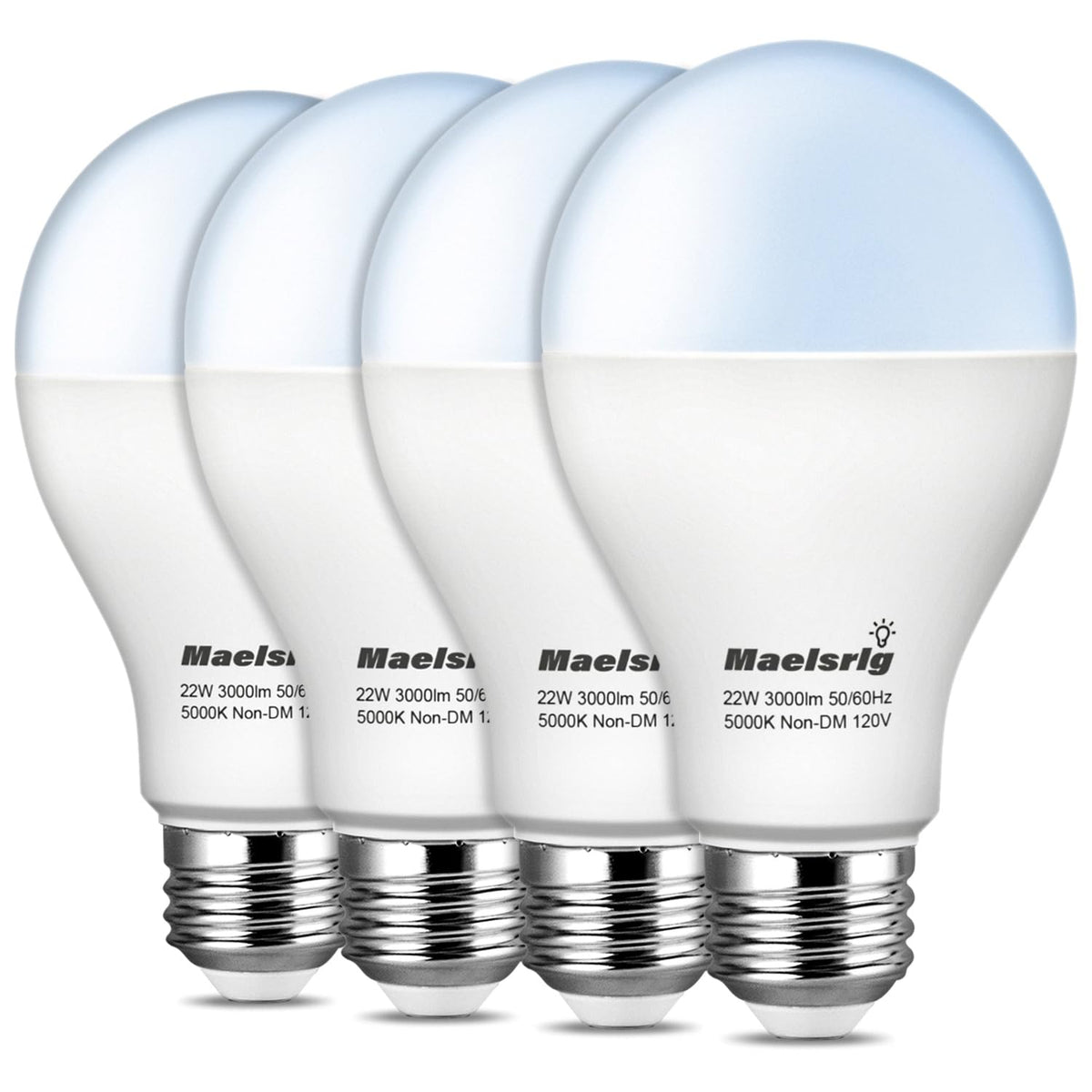 Maelsrlg A21 LED bulb in action delivering 3000 lumens for bright visibility.