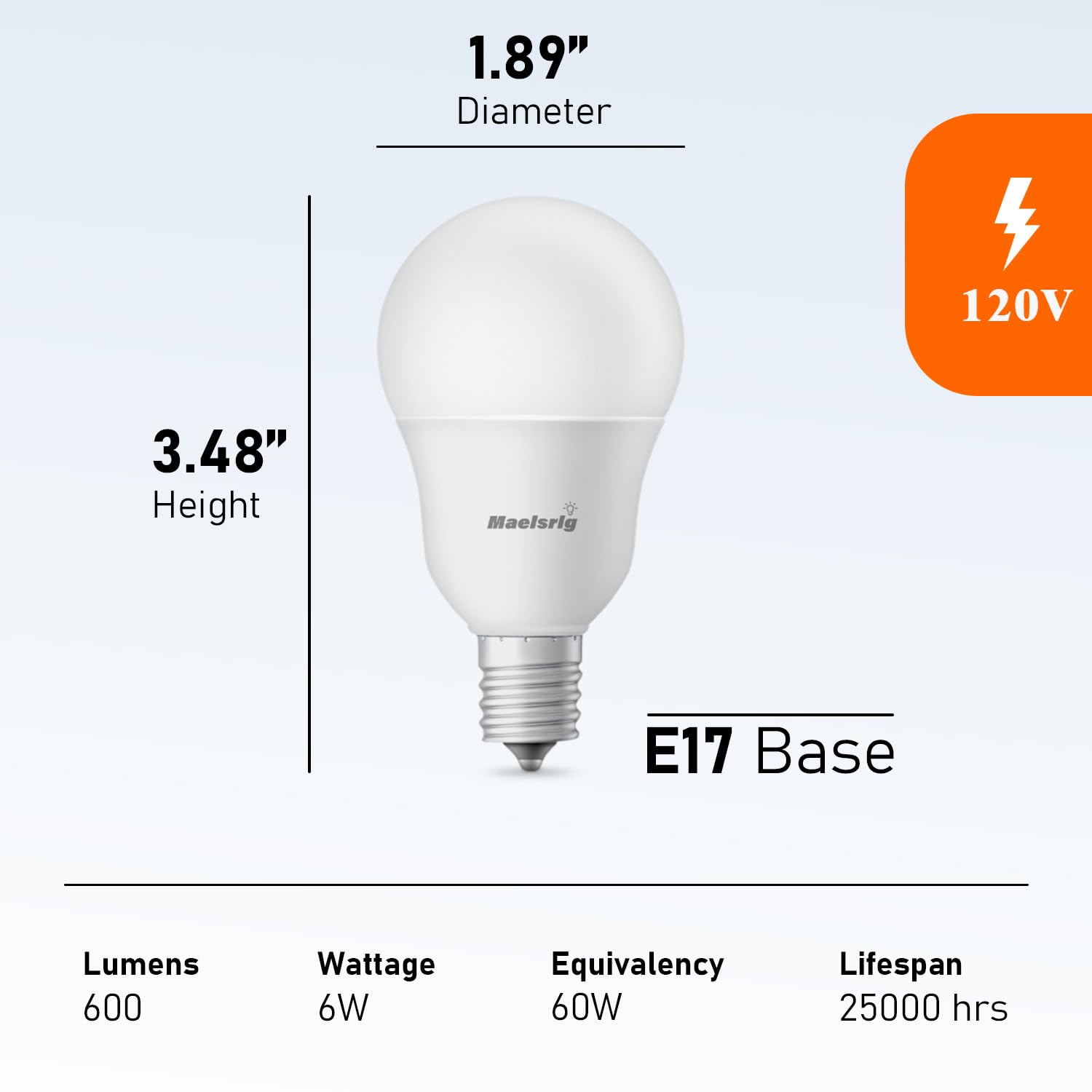 Maelsrlg non dimmable LED bulb delivers instant full brightness
