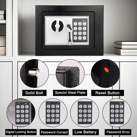 MAESTON mini safe coin slot top view doubles as a piggy bank