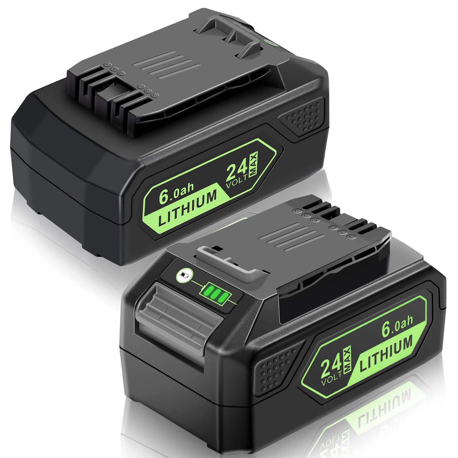 MAFACBAC 24V two-pack battery set for Greenworks boosts working time