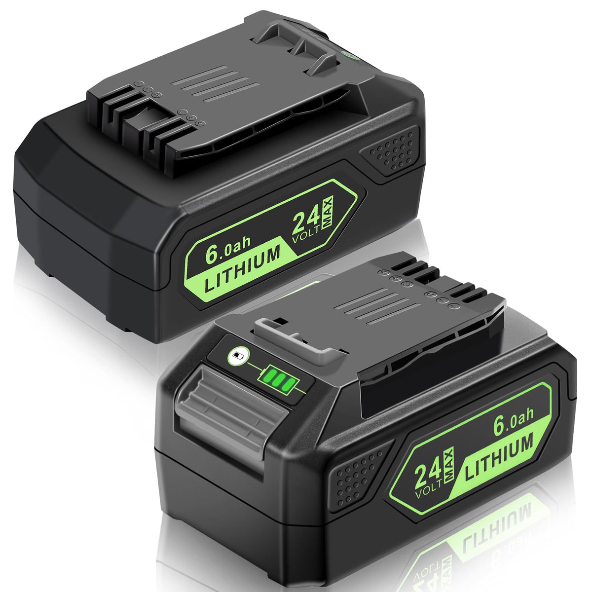 MAFACBAC 24V two-pack battery set for Greenworks boosts working time