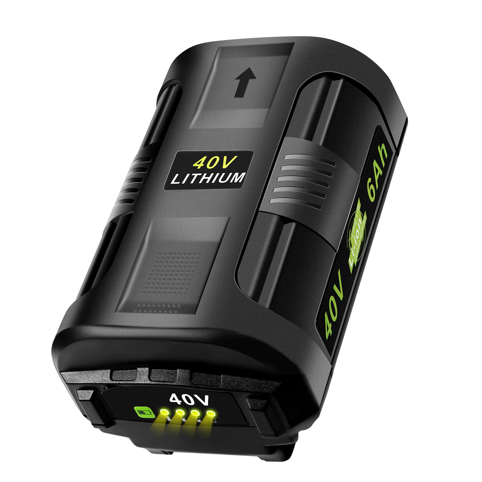 MAFACBAC 40V battery front view for Ryobi compatibility and power.