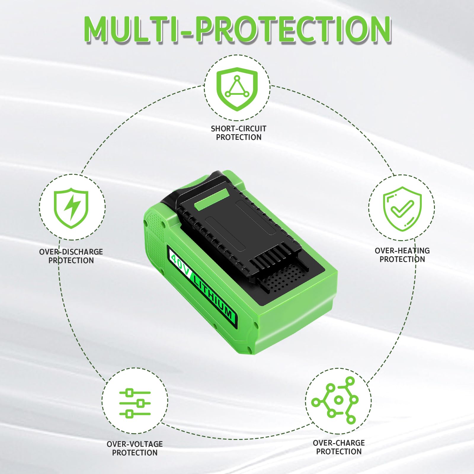 MAFACBAC battery with charging indicator for quick swaps