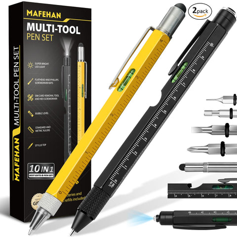 MAFEHAN 10-in-1 pen set with LED light for dim spaces
