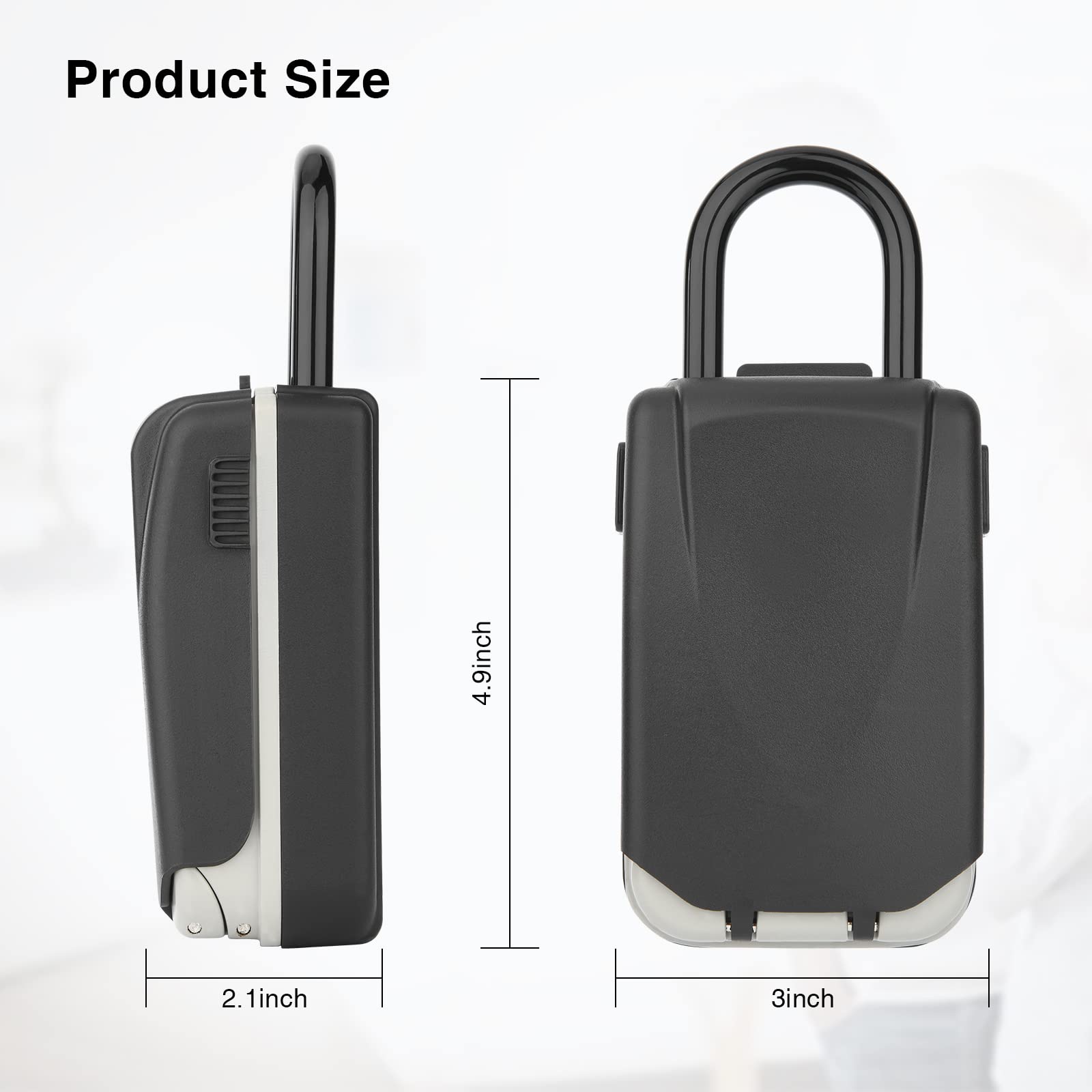mafiti key lock box outside code dial closeup highlighting 4-digit access