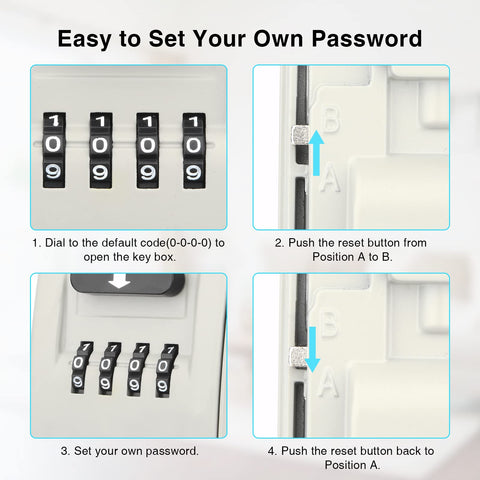 mafiti key lock box outside mounted with hardware for easy installation