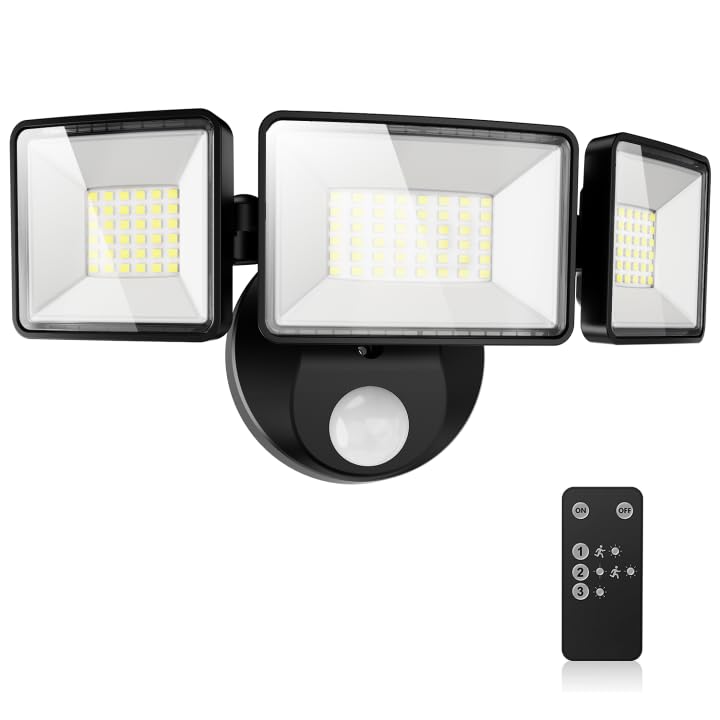 MAGAGUVU 7500LM LED security light front view improves outdoor visibility at night.