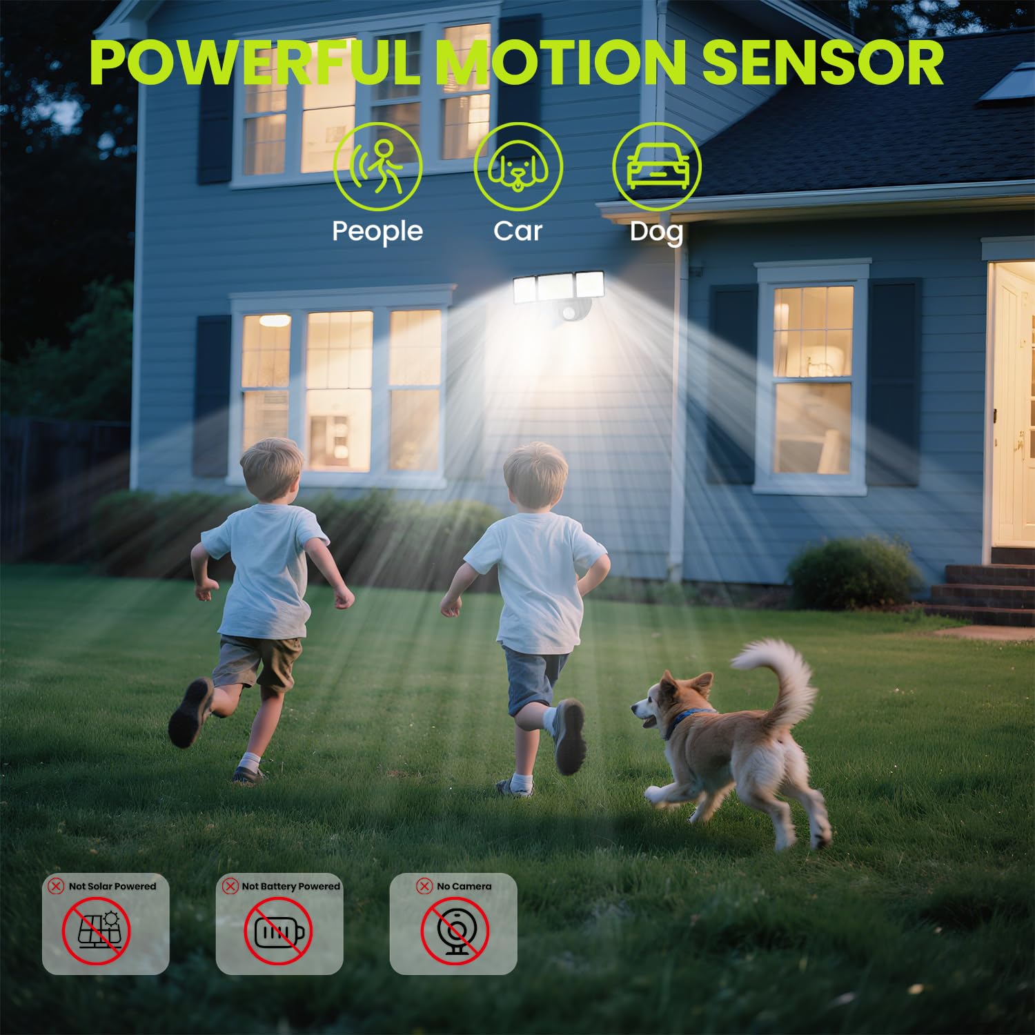 MAGAGUVU dusk-to-dawn sensor light activates automatically at dusk for hands-free security.