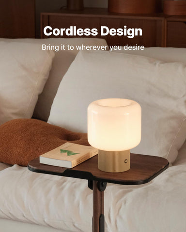 MAGCHARM Halo Mushroom Lamp offers three color temperatures for warm, natural, or cool moods.