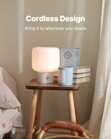 MAGCHARM Halo mushroom lamp features dimmable brightness from 6% to 100%.