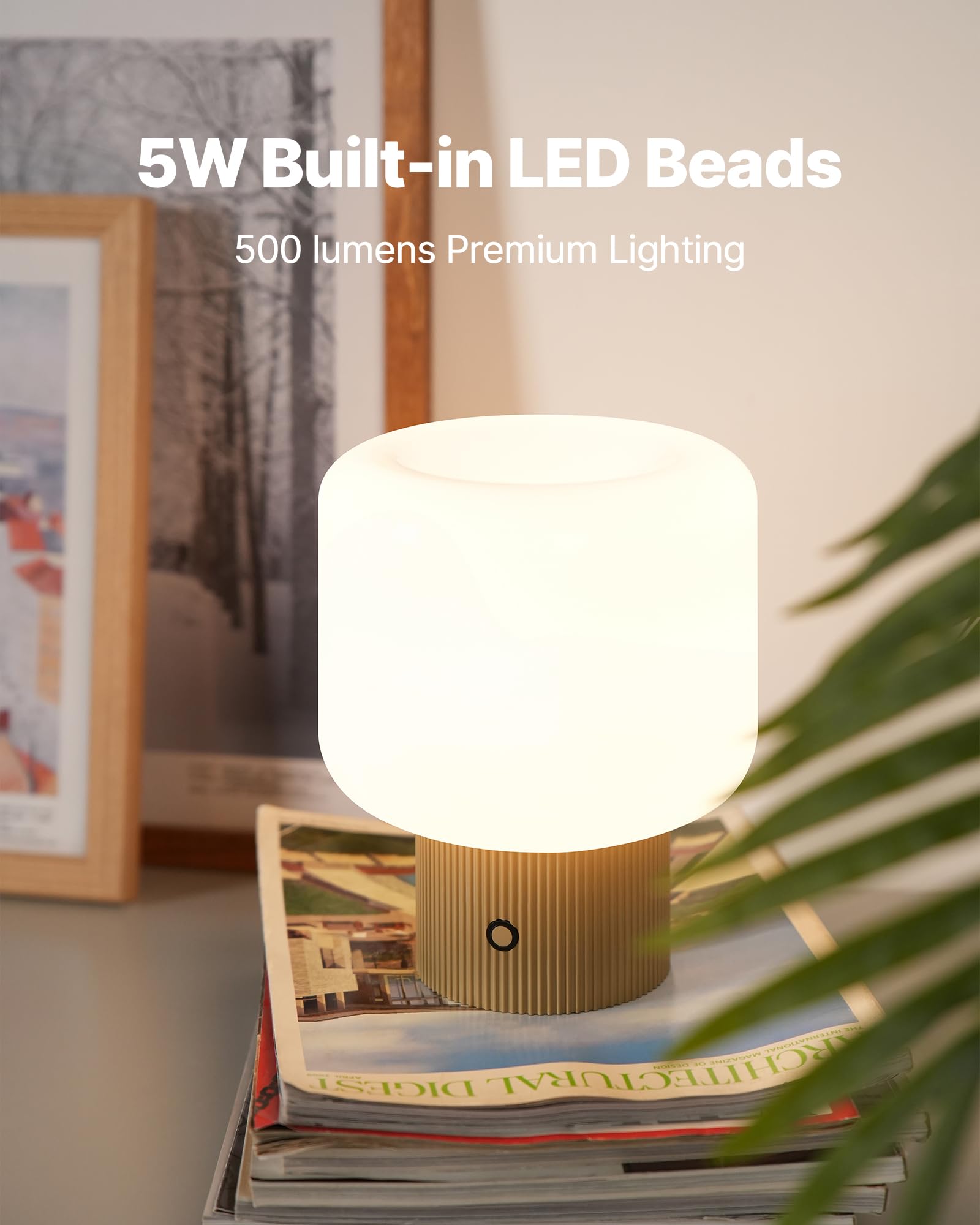 MAGCHARM Halo Mushroom Lamp features opal glass glow for calming evenings.