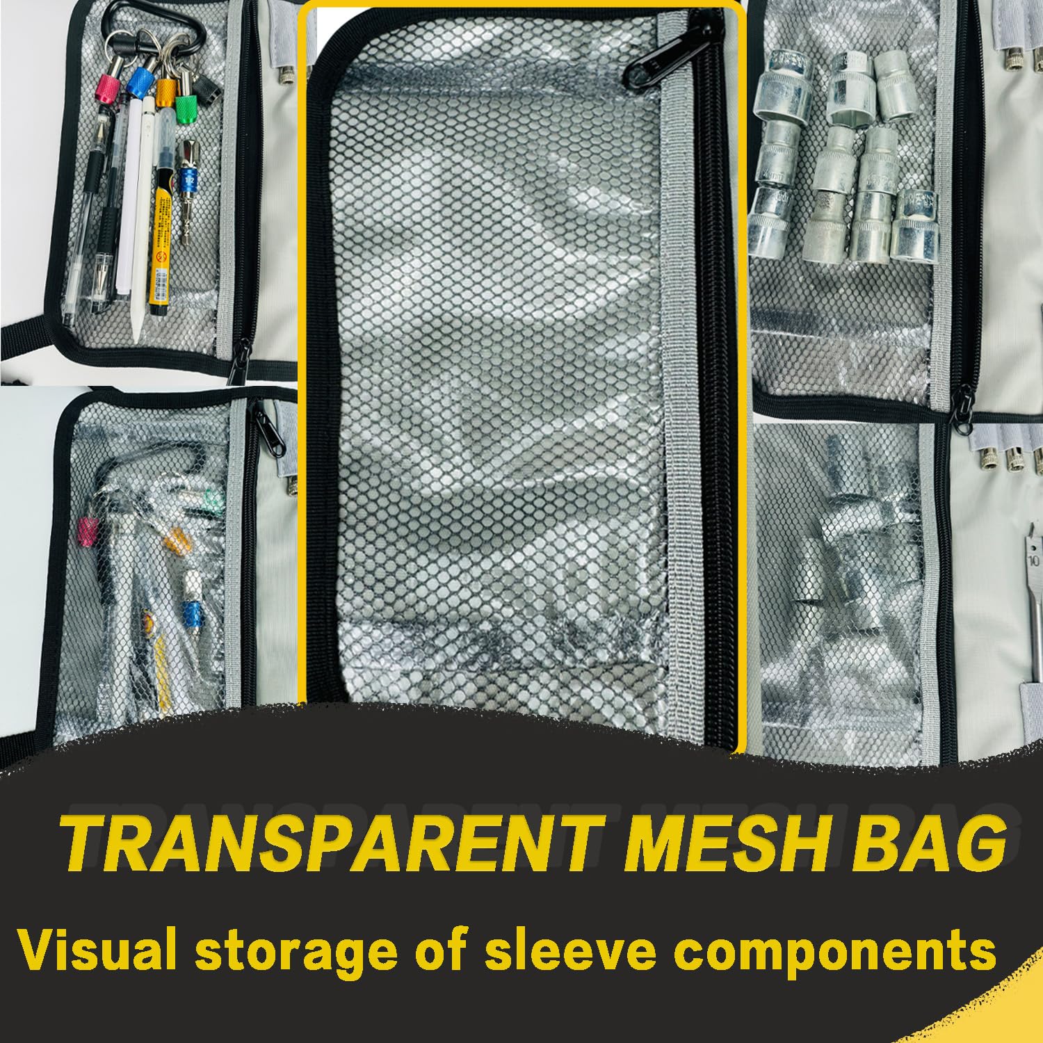 Magg Hevi transparent zipper pocket allows quick tool visibility and access