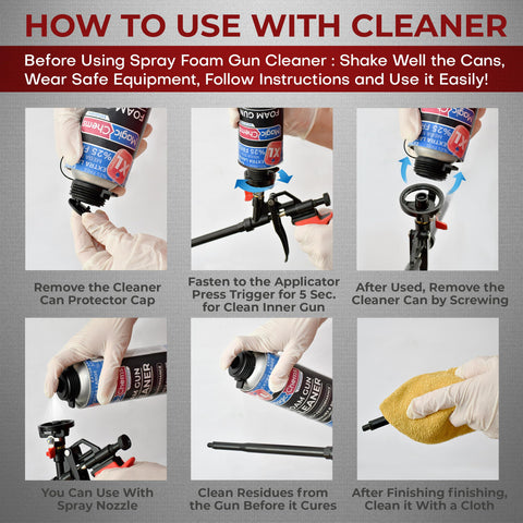 Magic Chems Spray Foam Gun versatile for sealing, filling, and insulating tasks.