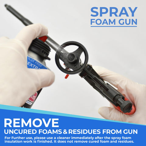 Magic Chems Spray Foam Gun compatible with 20-28oz cans for professional use.