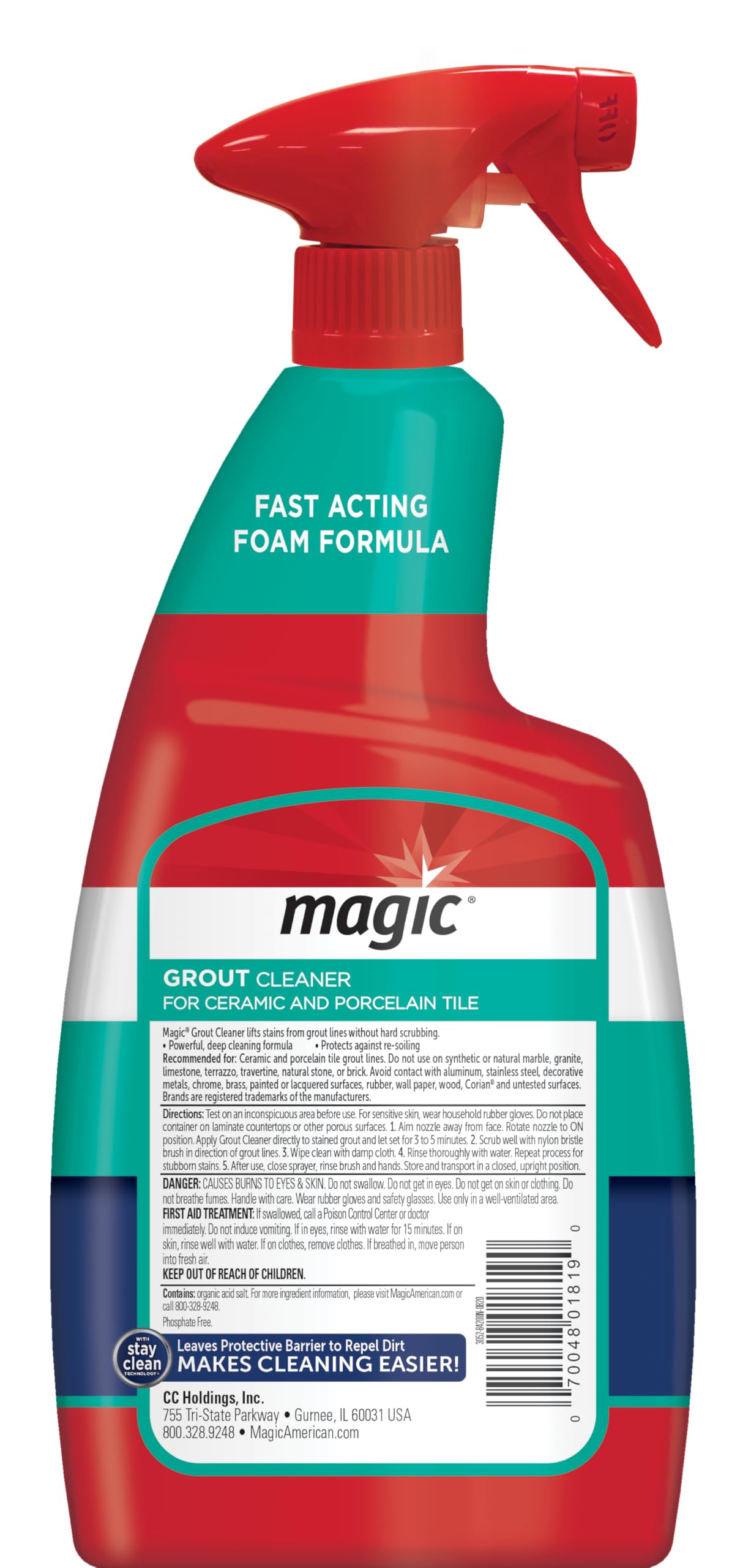 MAGIC Grout Cleaner microfiber cloth in use to lift dirt cleanly.