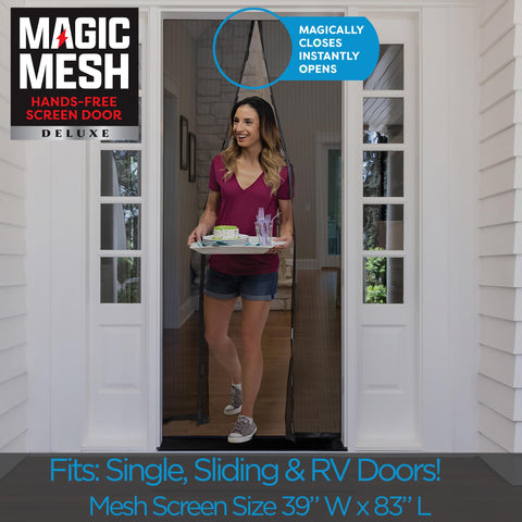Magic Mesh Deluxe black includes hardware for secure fit