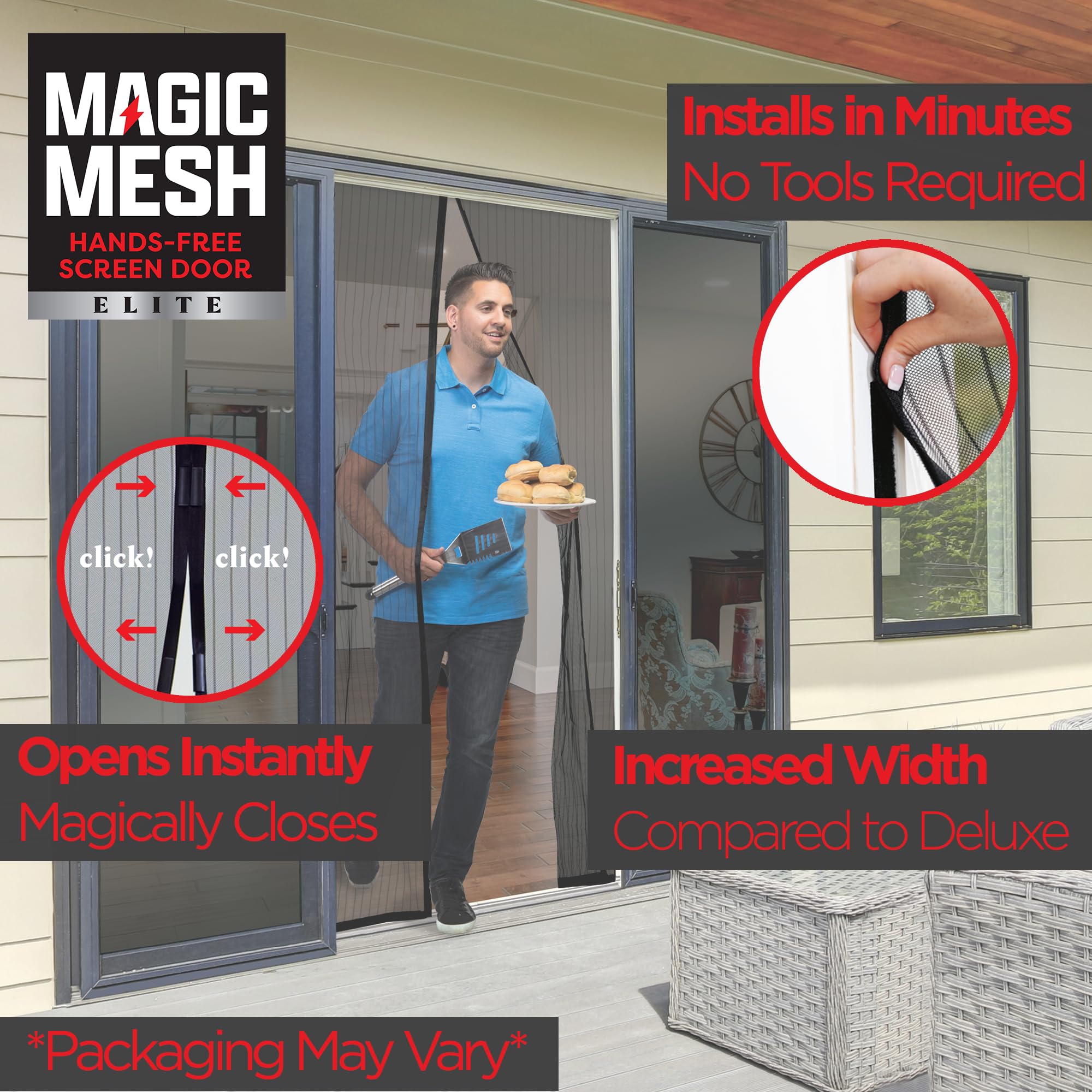Magic Mesh Elite frameless, detachable design stores neatly when not in use.