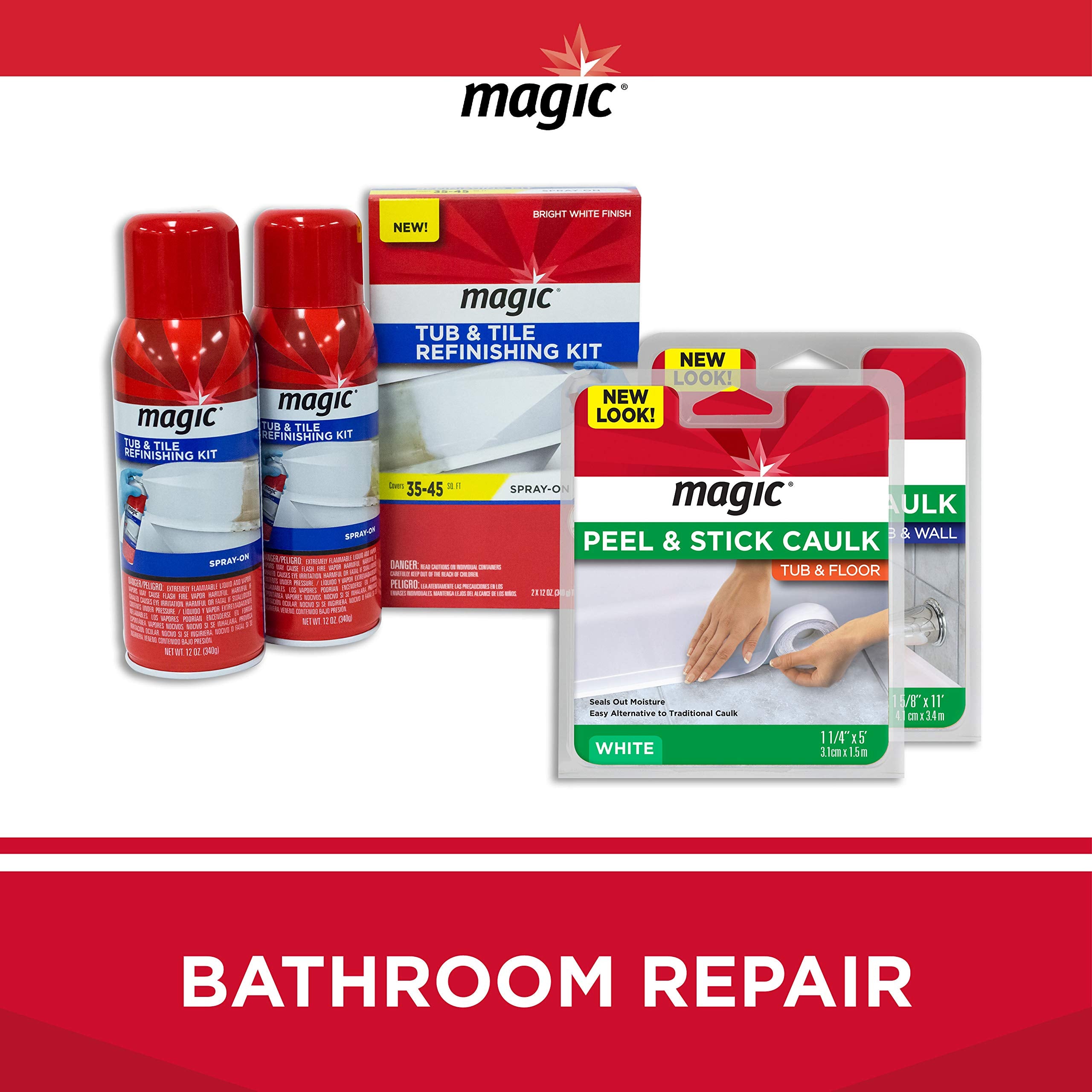 Ventilation and mask recommended when using Magic tub and tile refinishing kit