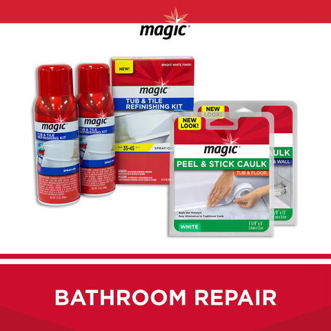 Ventilation and mask recommended when using Magic tub and tile refinishing kit