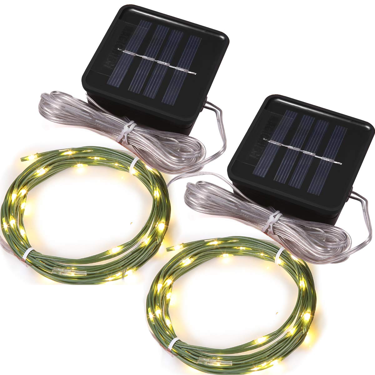 Magicnight solar garden light with green wire blends into greenery for discreet daytime decor