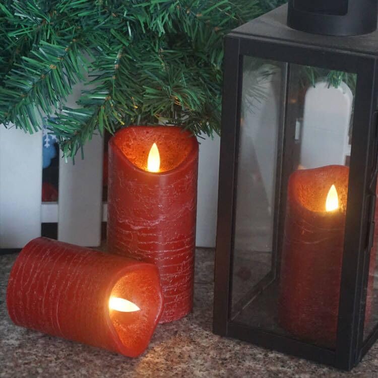 Magiq red flameless candles wedding decor creating elegant ambiance