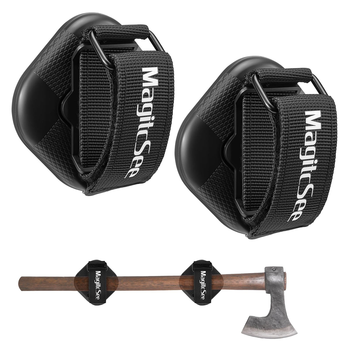 MagitcSee heavy duty magnetic shovel holder on a truck keeps shovels secure and reachable.