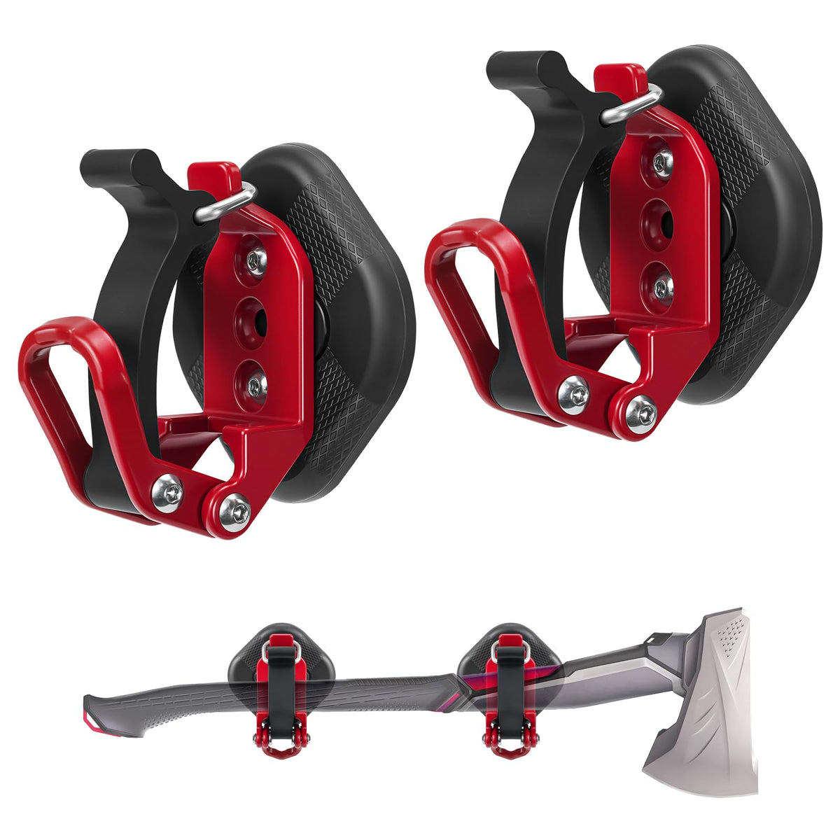 MagitcSee magnetic shovel holder on a truck roof rack for quick access to tools