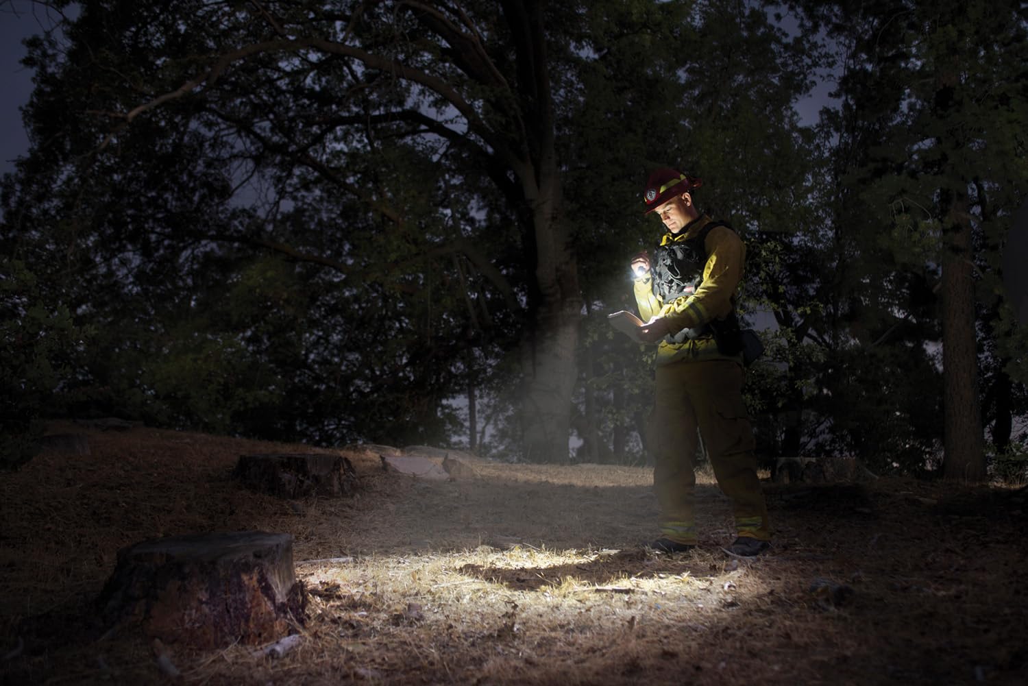 MagLite Mini LED Flashlight anti-roll ring preventing drops on rugged trails