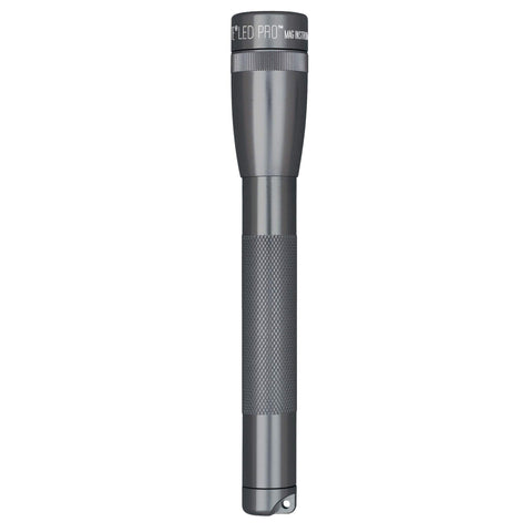 MagLite Mini LED Pro flashlight demonstrates IPX4 water resistance against weather.