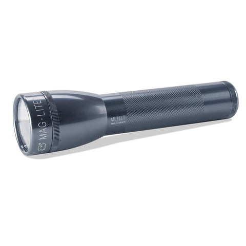 MagLite ML25LT front view shows a compact, reliable handheld flashlight ideal for everyday tasks.