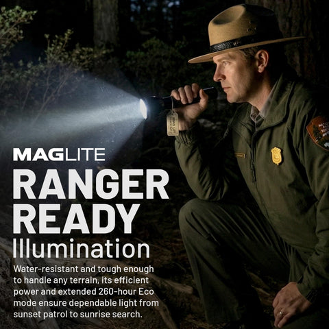MagLite ML300L durable aluminum body withstands rugged use