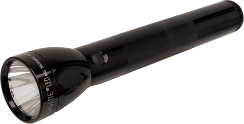 MagLite ML300L LED 3-Cell D flashlight logo close-up emphasizing reliability.