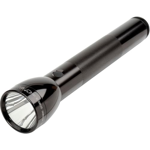 MagLite ML300L side view highlights long battery life.