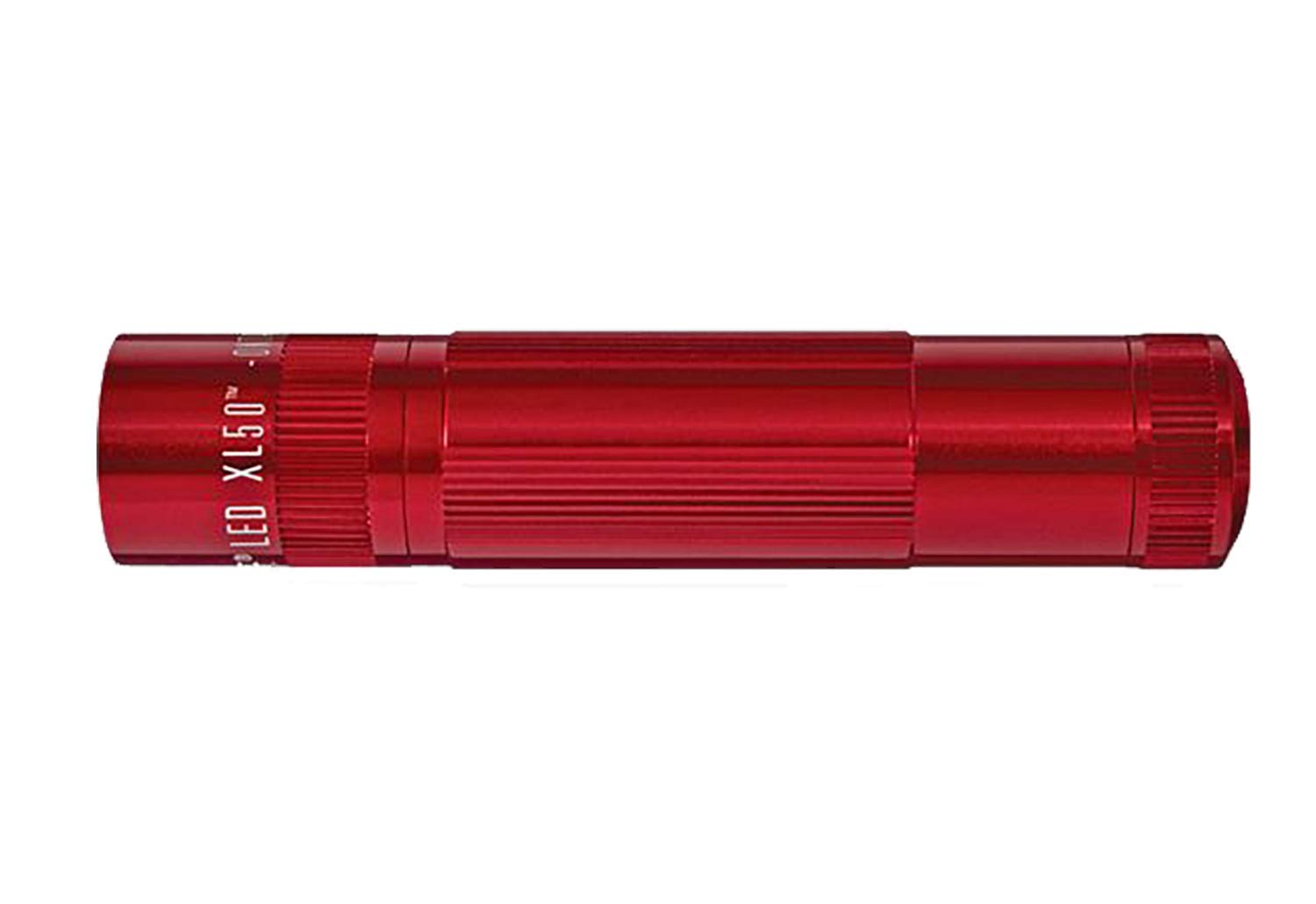 MagLite XL50 compact flashlight with focusable beam for versatile use.