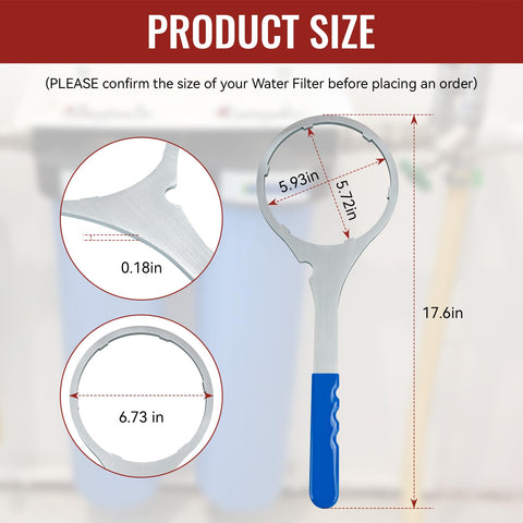 Magluv SW-3 water filter wrench compatible with Keystone, Culligan, and Pentek for quick replacements